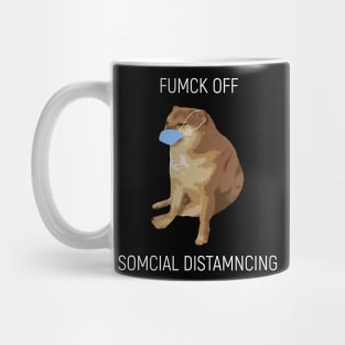 Cheems Social Distancing Mug